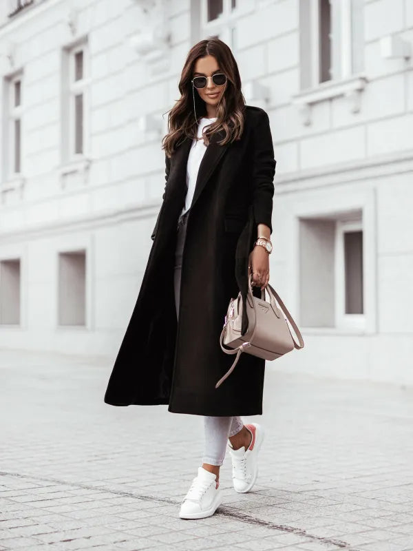 Abrigo largo mujer Invierno estilo urbano