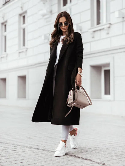 Abrigo largo mujer Invierno estilo urbano