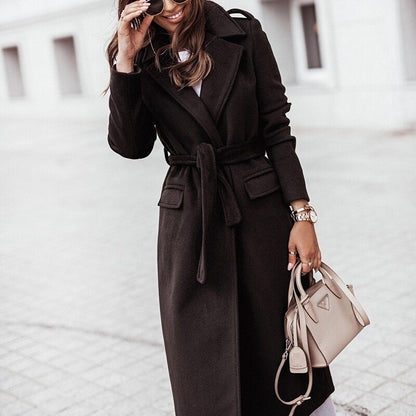 Abrigo largo mujer Invierno estilo urbano
