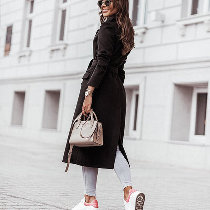 Abrigo largo mujer Invierno estilo urbano