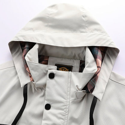Chaqueta Hombre Cortaviento Multibolsillos Ajuste Regular