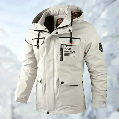 Chaqueta Hombre Cortaviento Multibolsillos Ajuste Regular