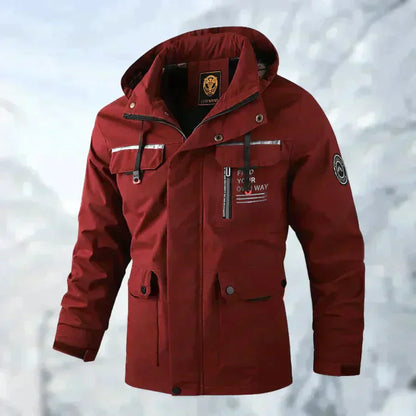 Chaqueta Hombre Cortaviento Multibolsillos Ajuste Regular