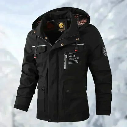 Chaqueta Hombre Cortaviento Multibolsillos Ajuste Regular