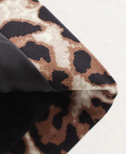 Chaleco Mujer con Escote en V Estampado Animal Ajustado