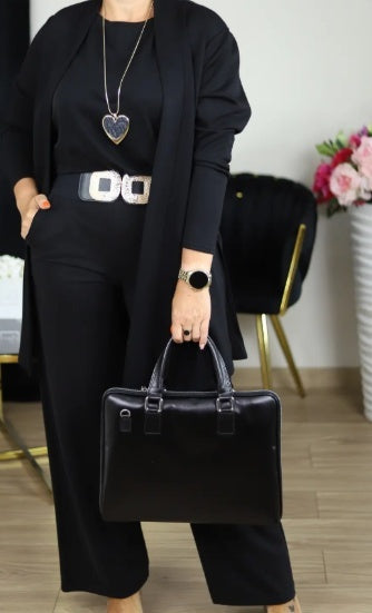 Conjunto Deportivo Mujer Cárdigan Largo y Pantalón