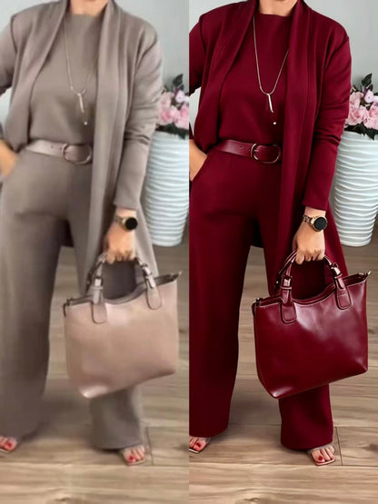 Conjunto Deportivo Mujer Cárdigan Largo y Pantalón