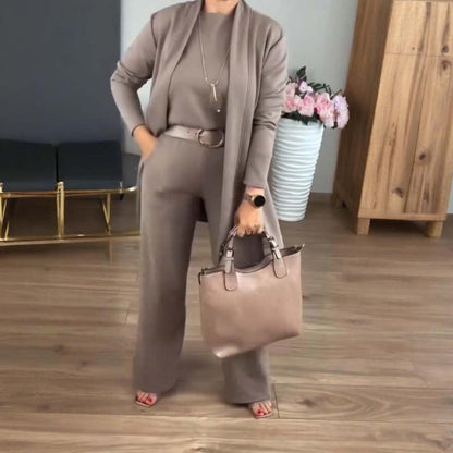 Conjunto Deportivo Mujer Cárdigan Largo y Pantalón