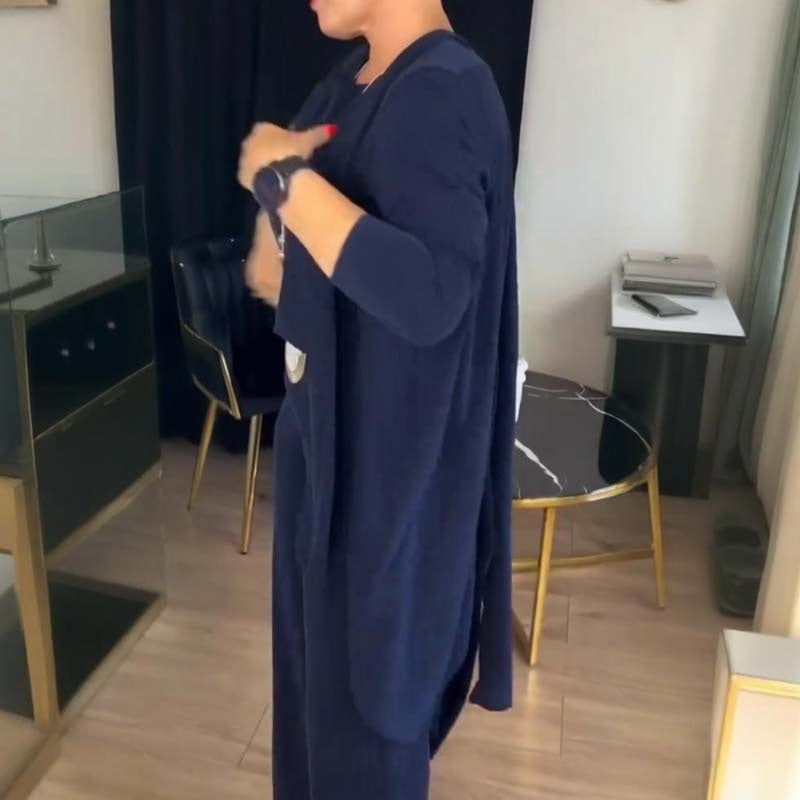 Conjunto Deportivo Mujer Cárdigan Largo y Pantalón