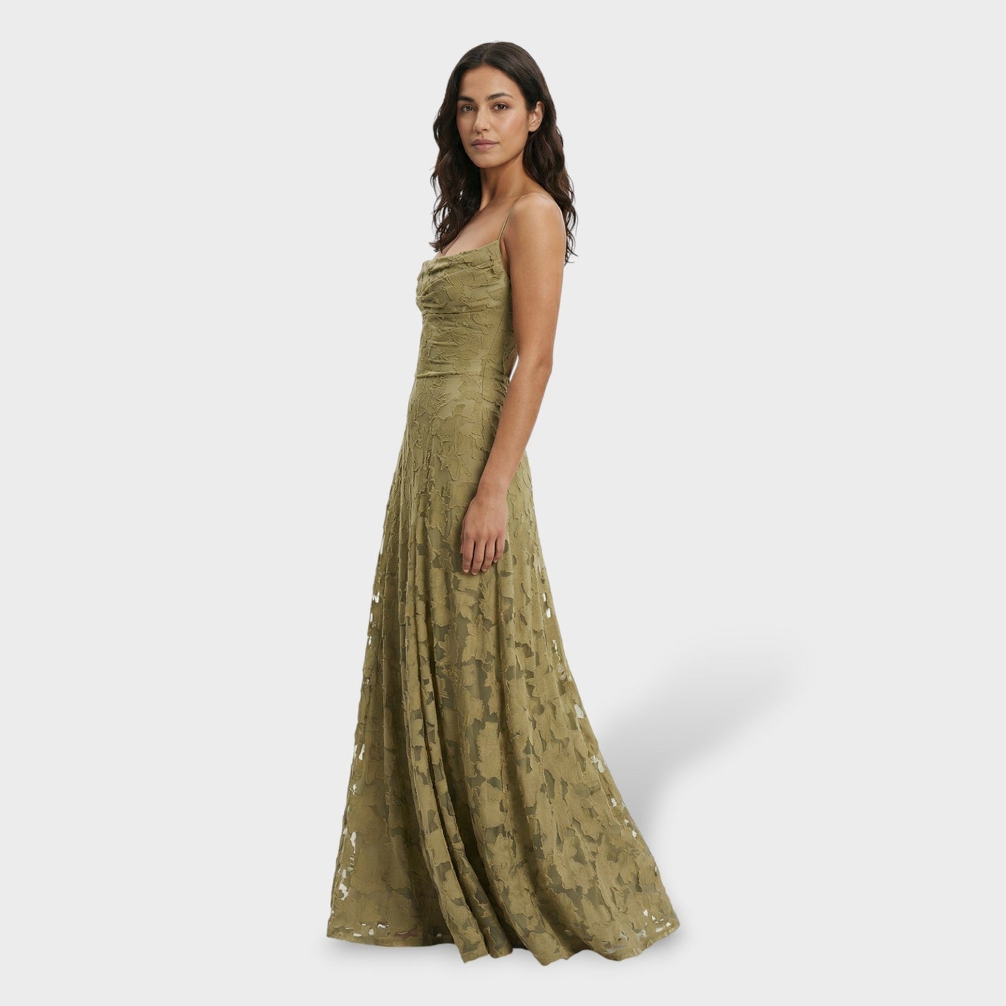 Vestido Largo Mujer de Encaje Fiesta Espalda Descubierta