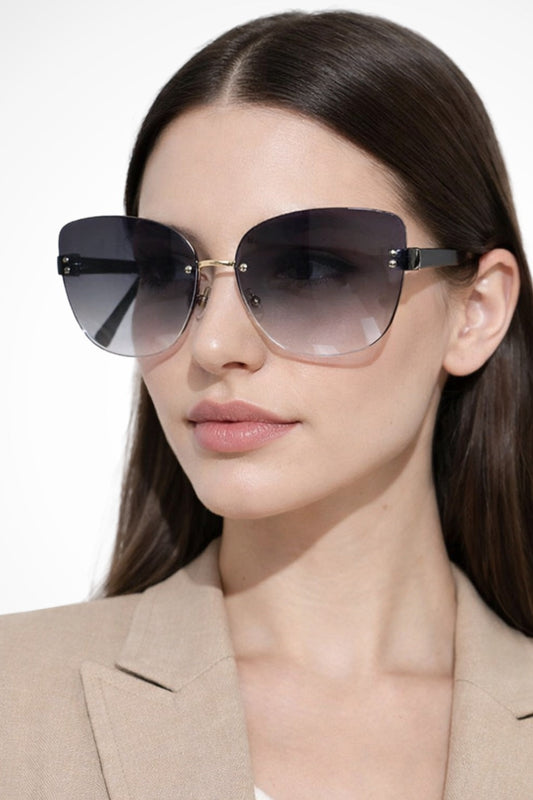 Gafas de sol mujer sin montura estilo gato lente degradada - Mavetta