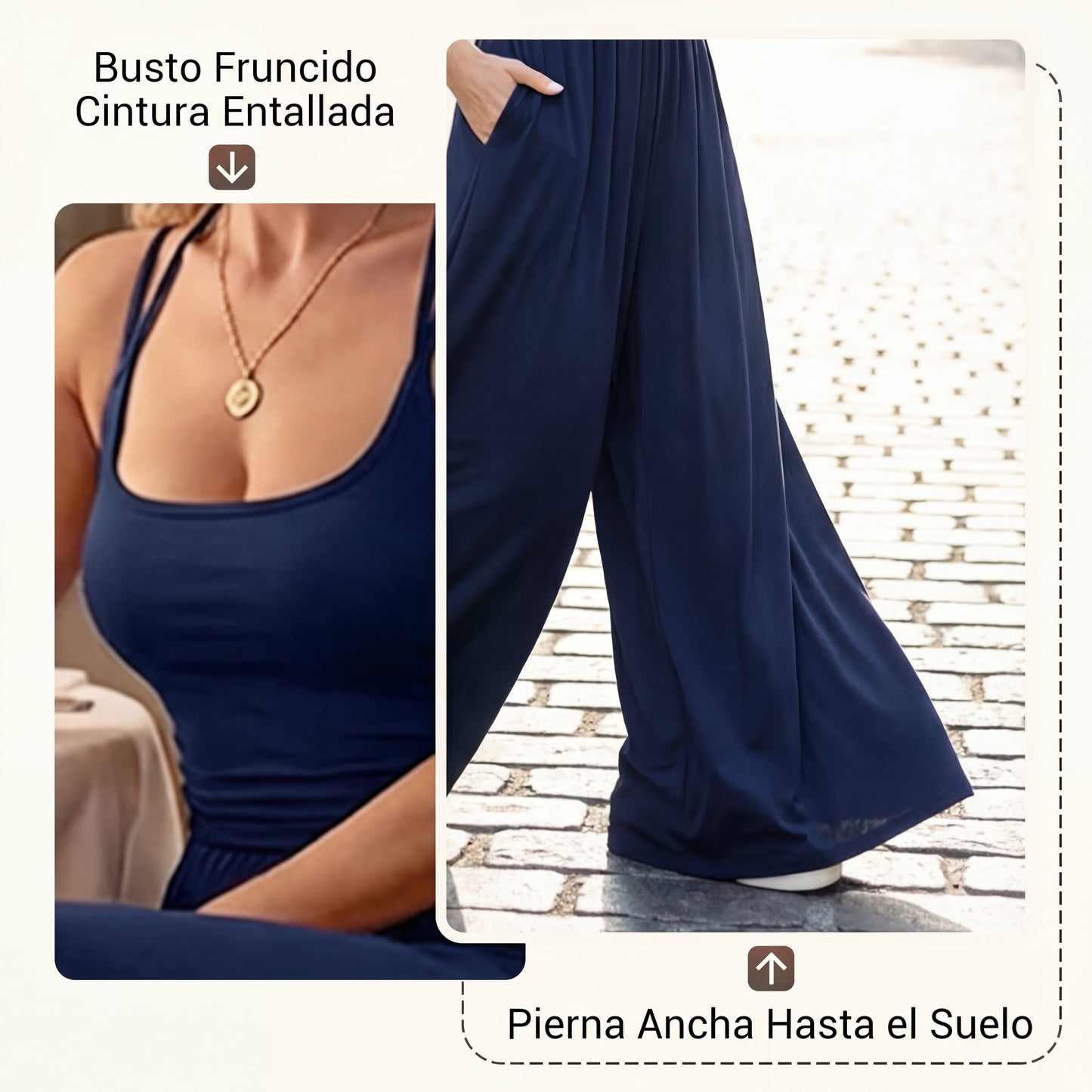 Mono Mujer Casual Tirantes Finos Ajuste Relax