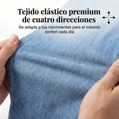 Vaqueros Mujer Elásticos Acampanados Cintura Alta