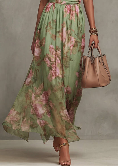 Vestido maxi mujer de tejido ligero estampado floral