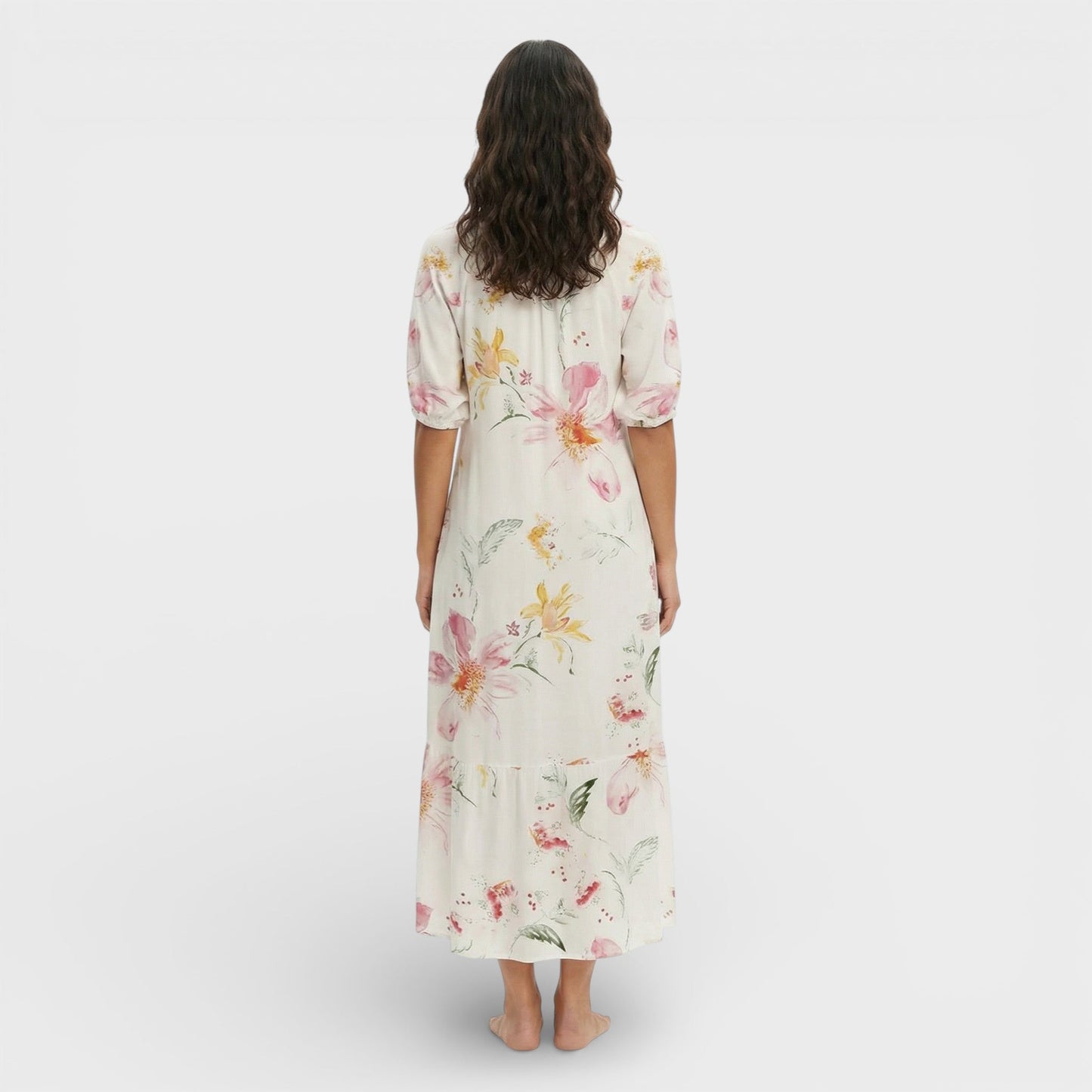 Vestido Maxi Mujer Estilo Boho Escote en Pico