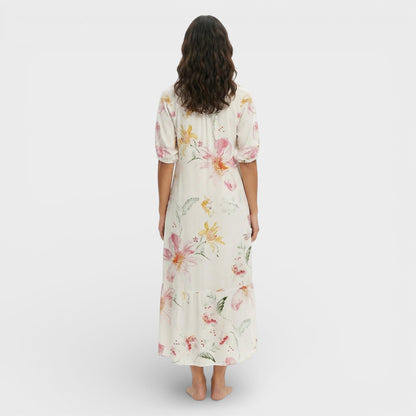 Vestido Maxi Mujer Estilo Boho Escote en Pico