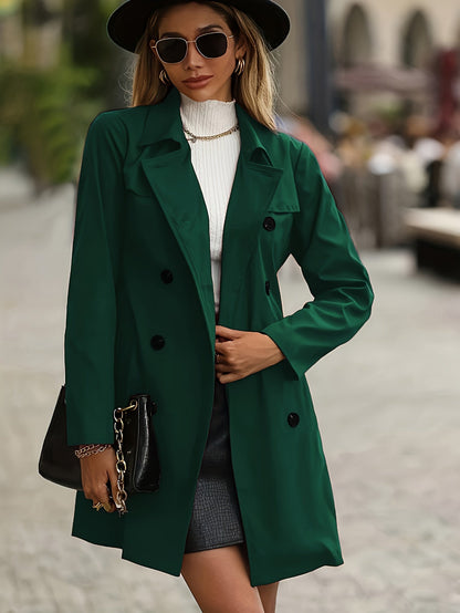 Gabardina Mujer de Otoño Ajuste Clásico