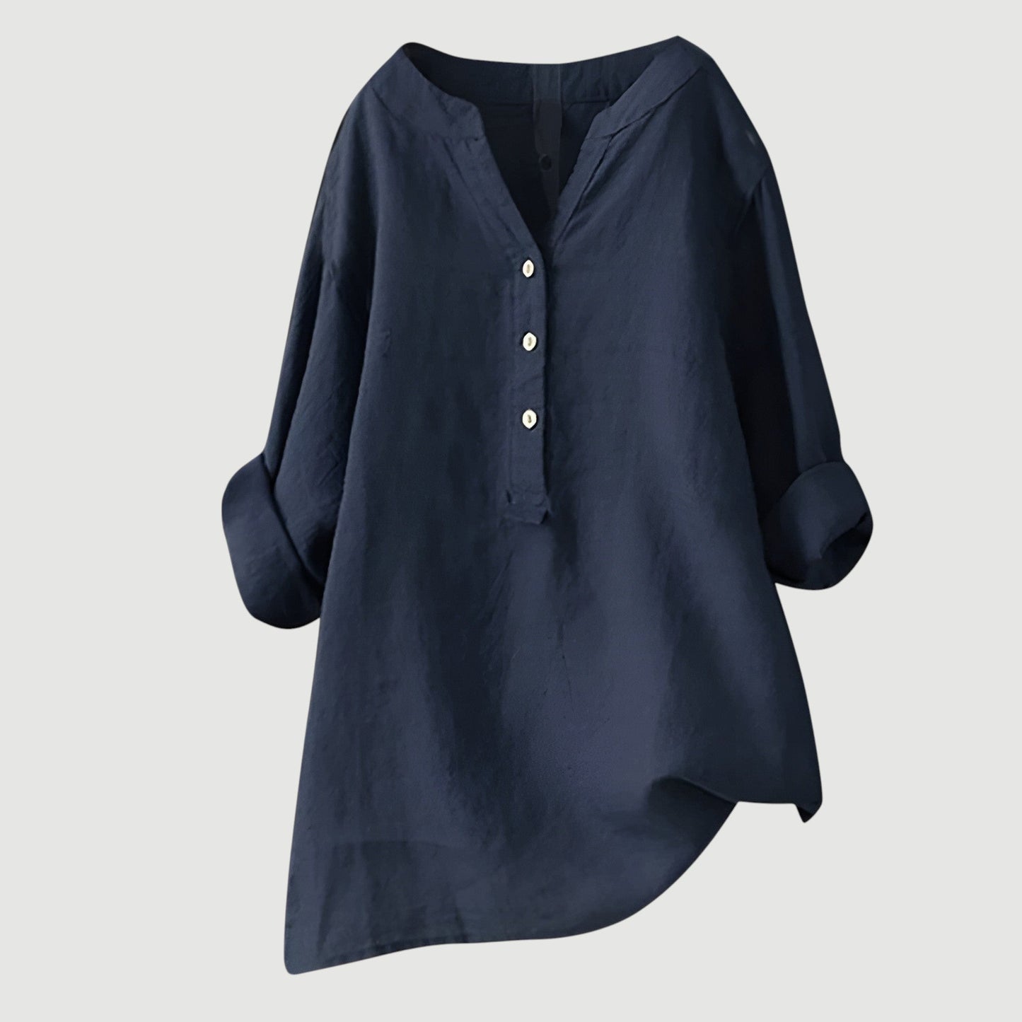 Blusa mujer ligera de manga larga versátil y cómoda