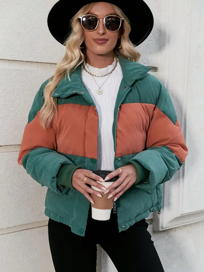 Chaqueta térmica mujer de algodón ajustada