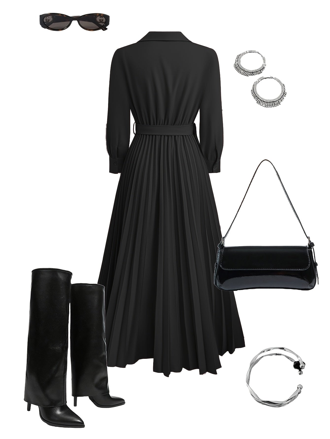 Vestido Mujer Casual Elegante Ajuste Diario