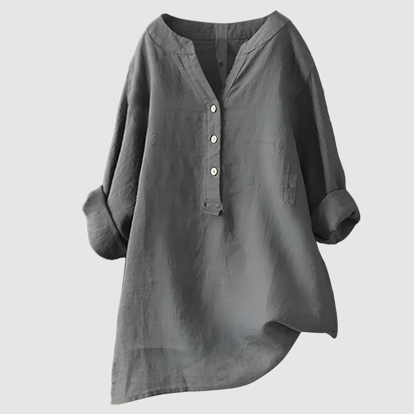 Blusa mujer ligera de manga larga versátil y cómoda