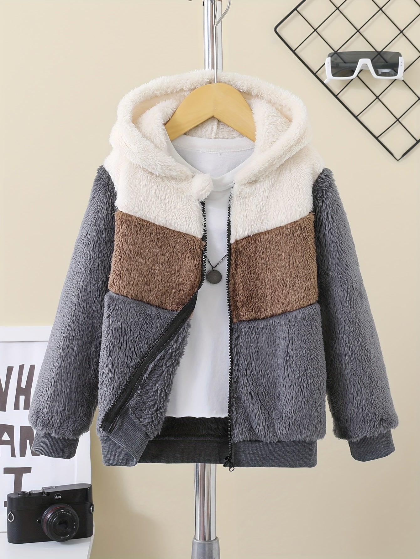 Chaqueta Forro Polar Niño con Capucha y Cremallera
