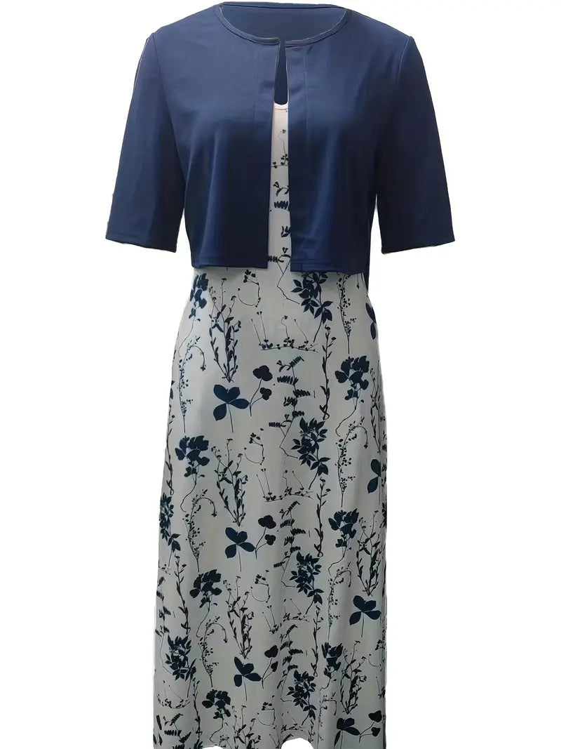 Vestido midi mujer con estampado floral estilo casual