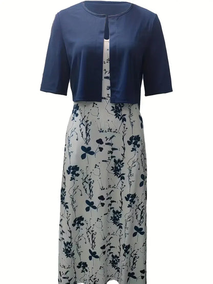 Vestido midi mujer con estampado floral estilo casual