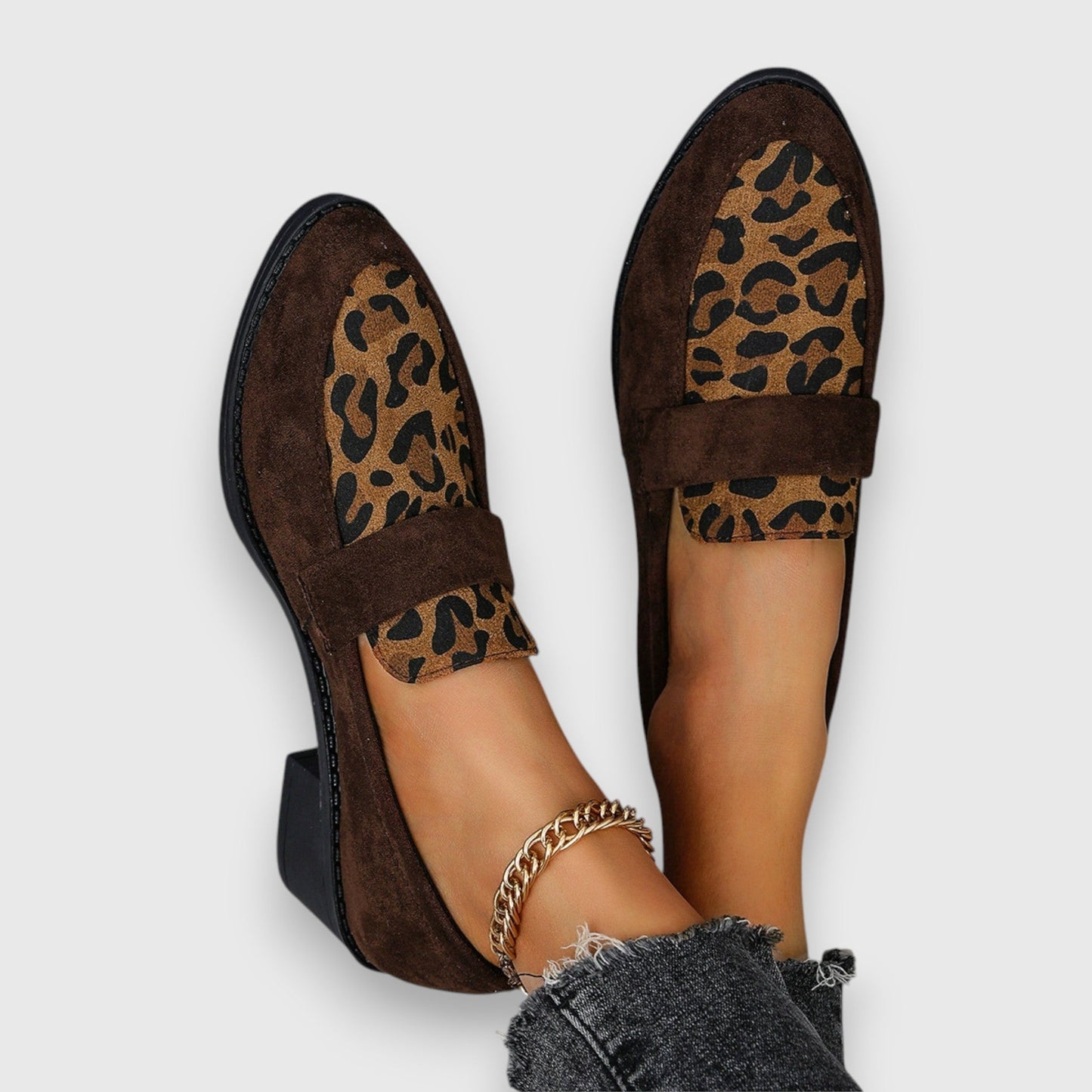 Mocasines Mujer Comodos Estampado Animal Ajuste Clasico