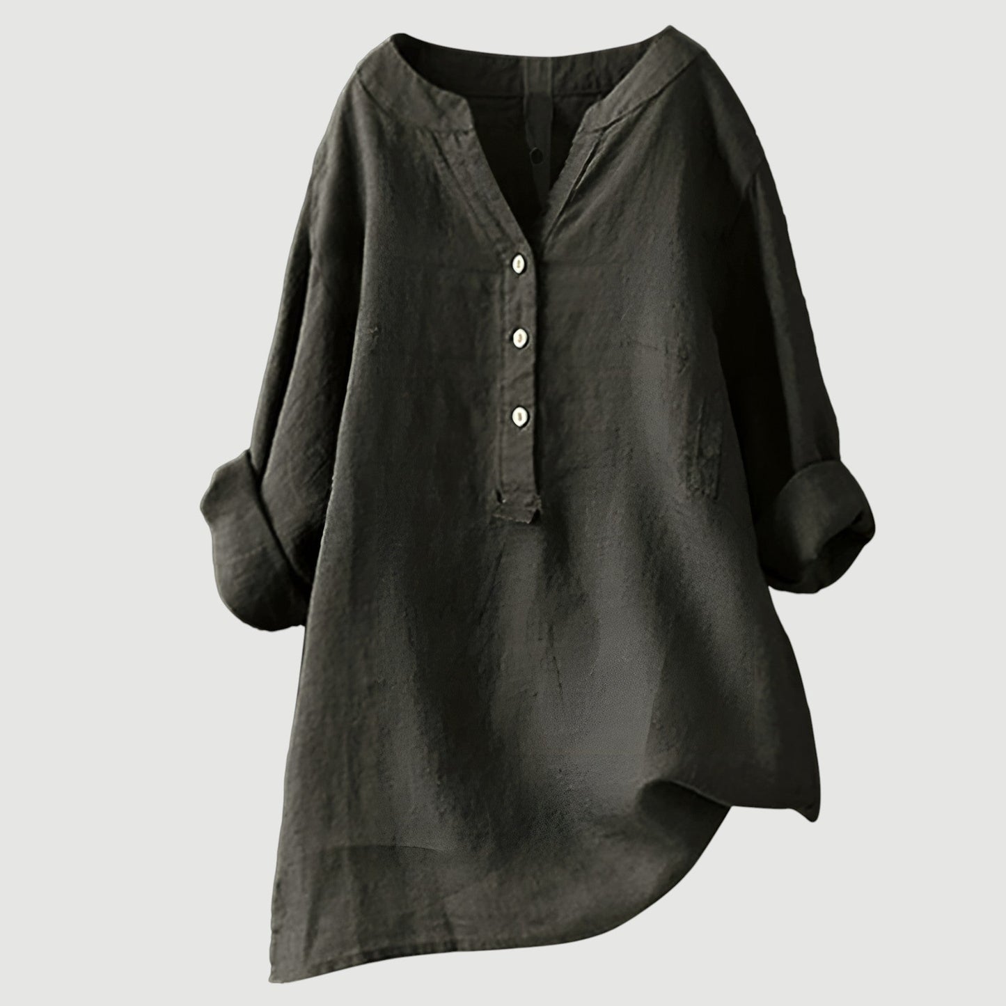 Blusa mujer ligera de manga larga versátil y cómoda