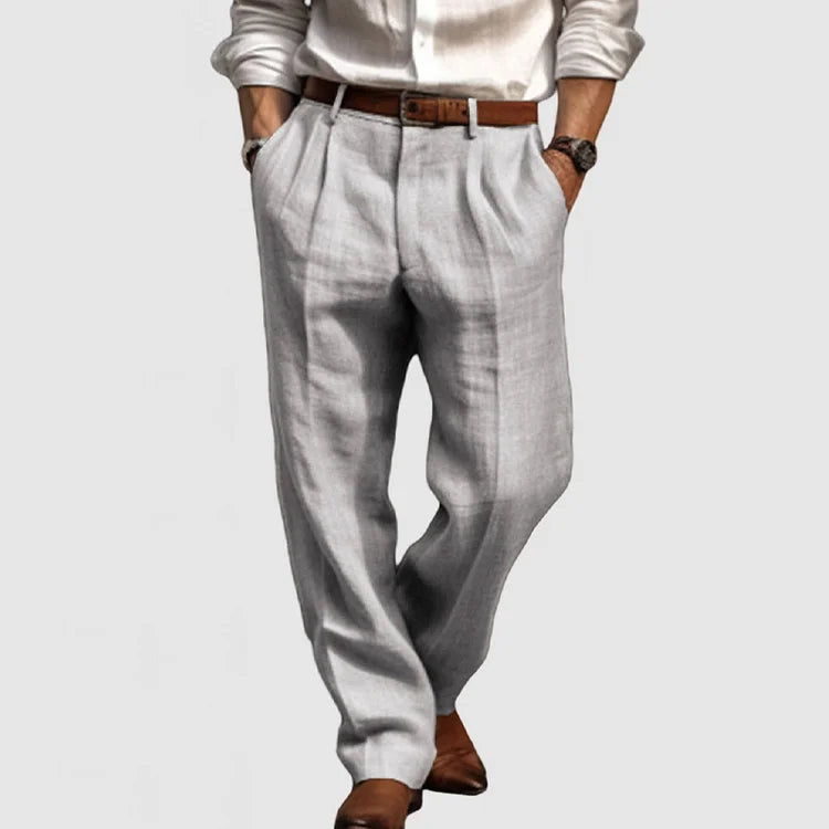 Pantalón Casual Hombre Corte Recto Comodo