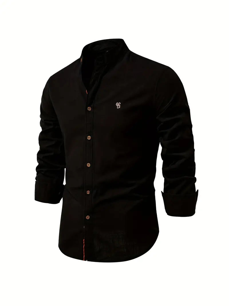 Camisa casual hombre botones manga larga entretiempo