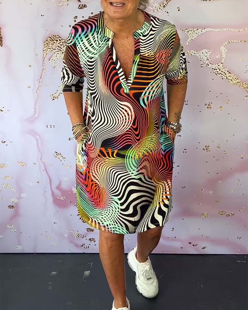 Vestido mujer ligero de tela fluida escote en v verano