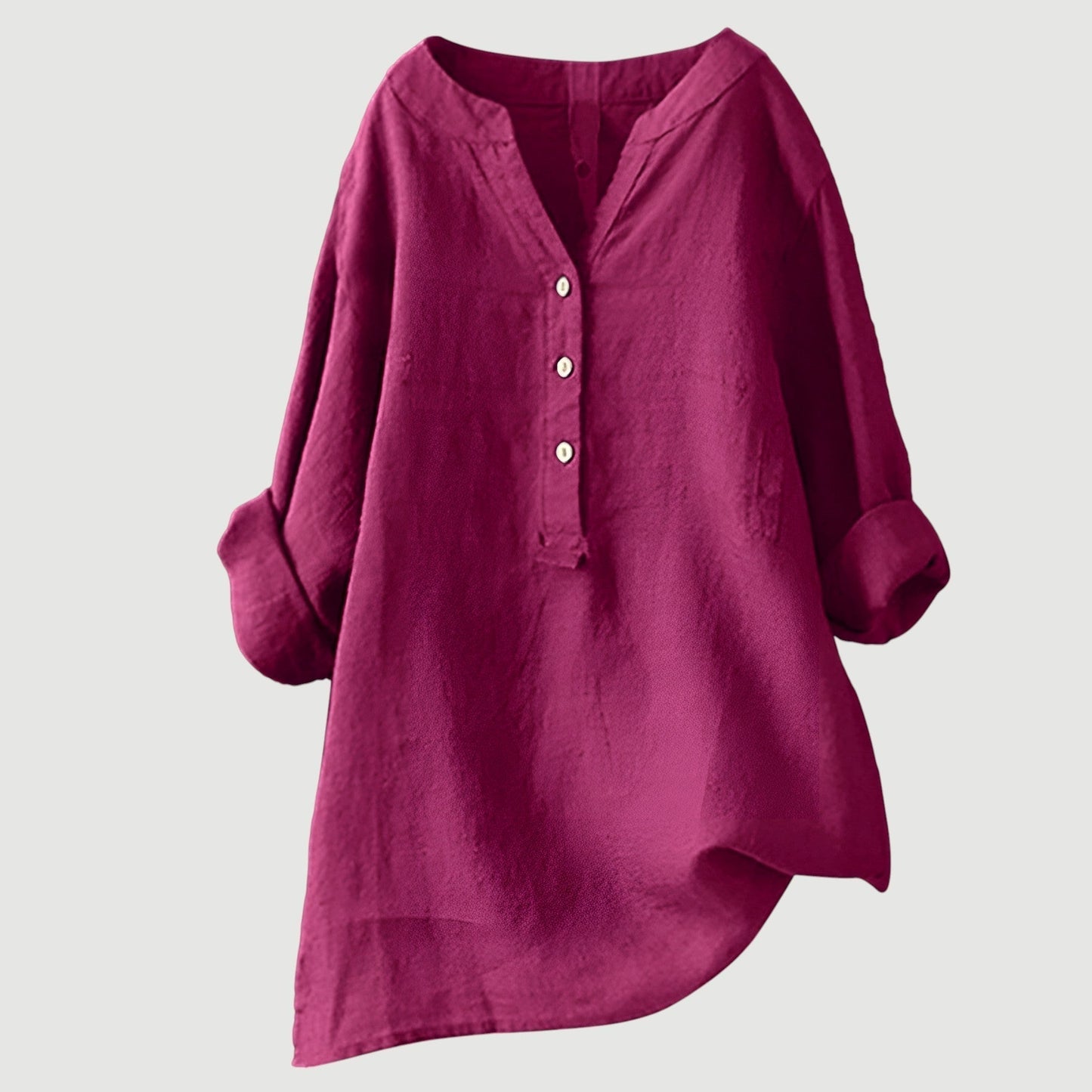 Blusa mujer ligera de manga larga versátil y cómoda
