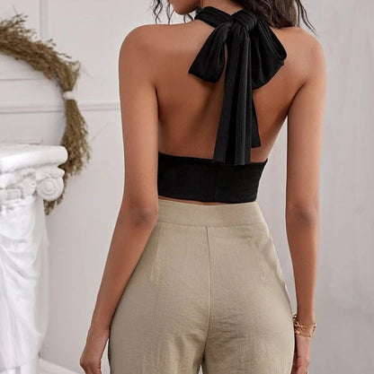 Mujer Corto Tirantes Cruzados Ajuste Slim