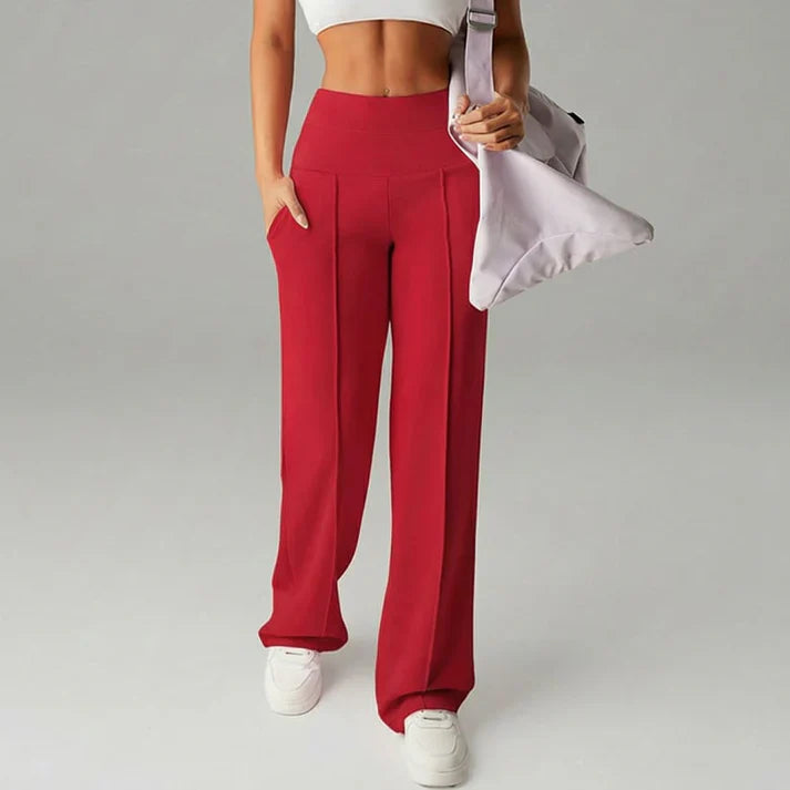 Pantalón recto Mujer de corte amplio