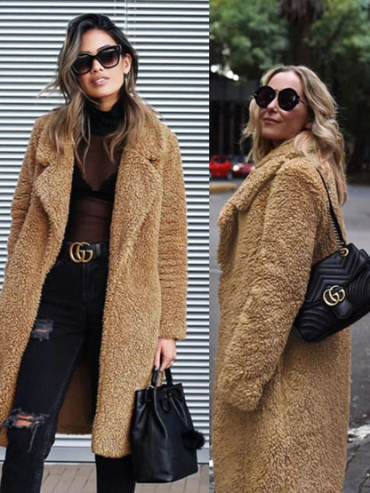 Abrigo Mujer de Teddy Estilo Casual