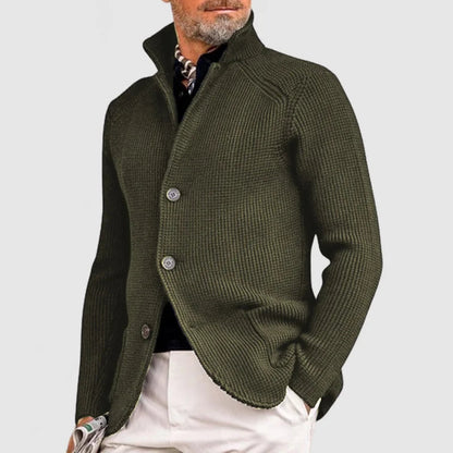 Chaqueta Hombre de Piel Sintética Elegante con Solapas