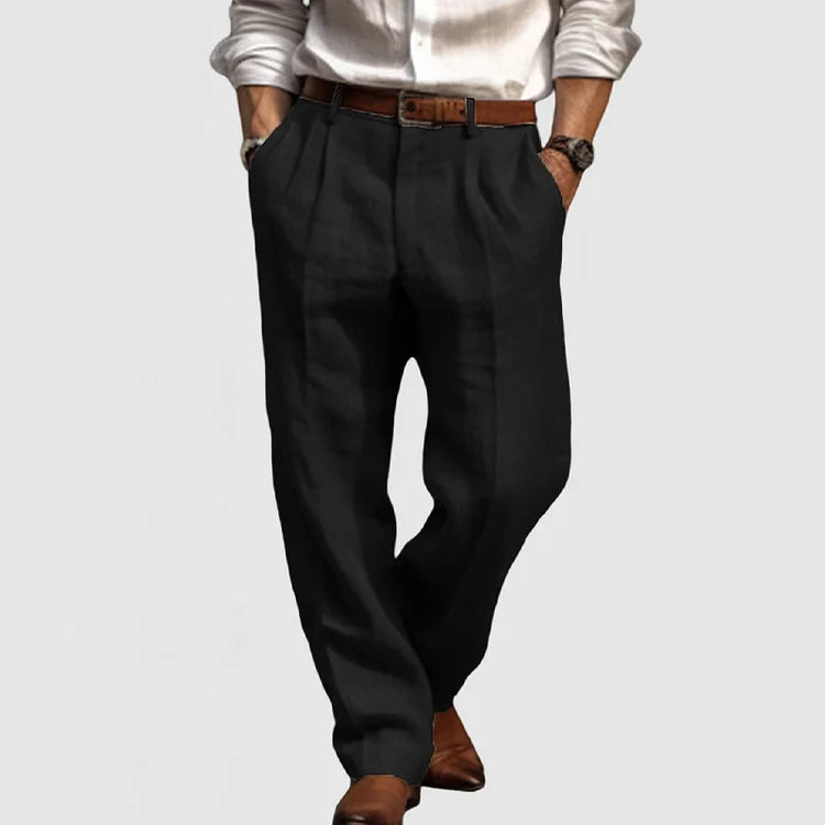 Pantalón Casual Hombre Corte Recto Comodo