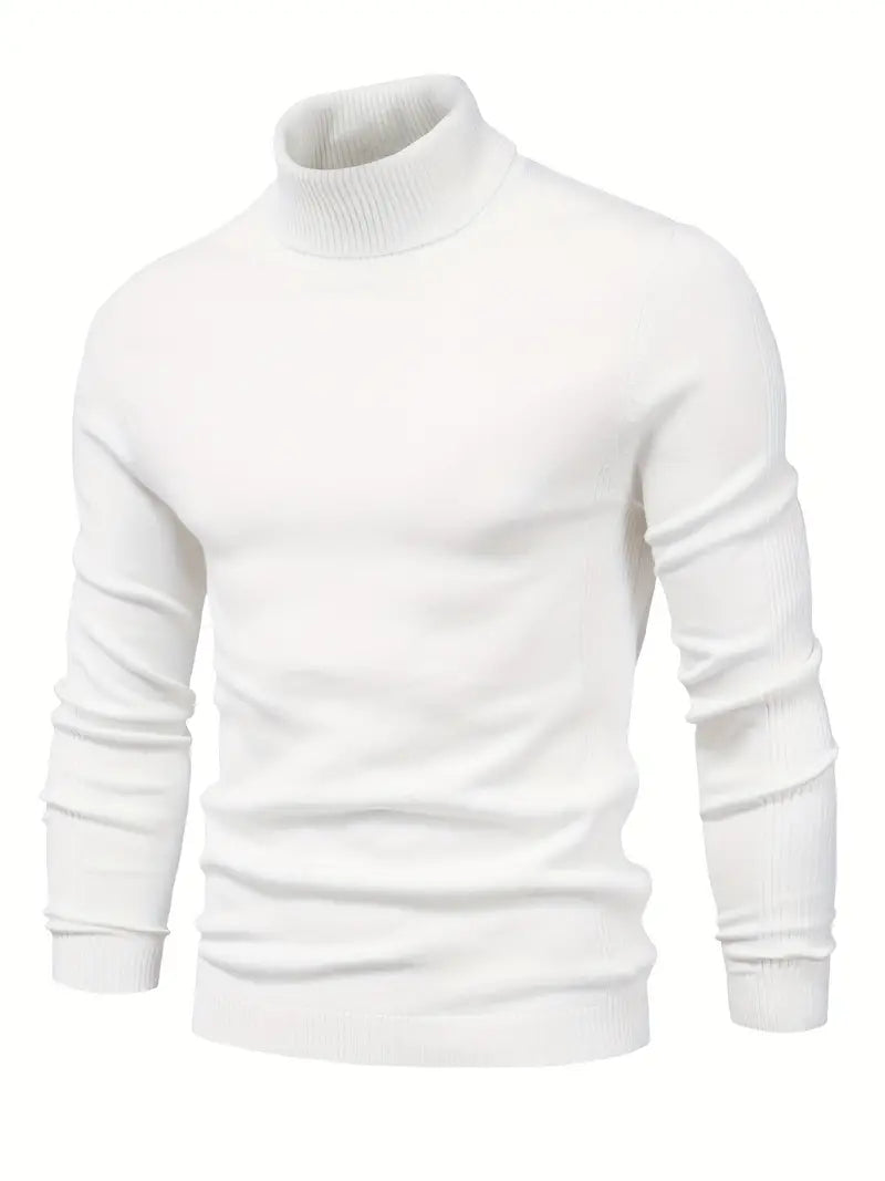 Jersey Hombre Cuello Alto Ajustado de Punto