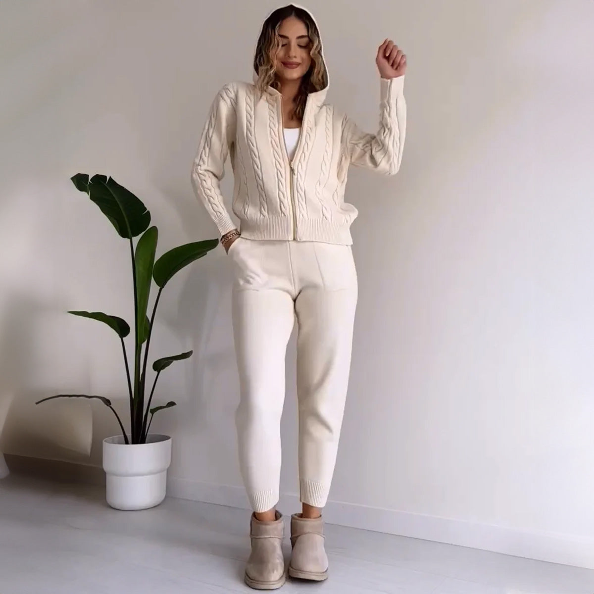 Conjunto Mujer de Punto Suave y Elegante