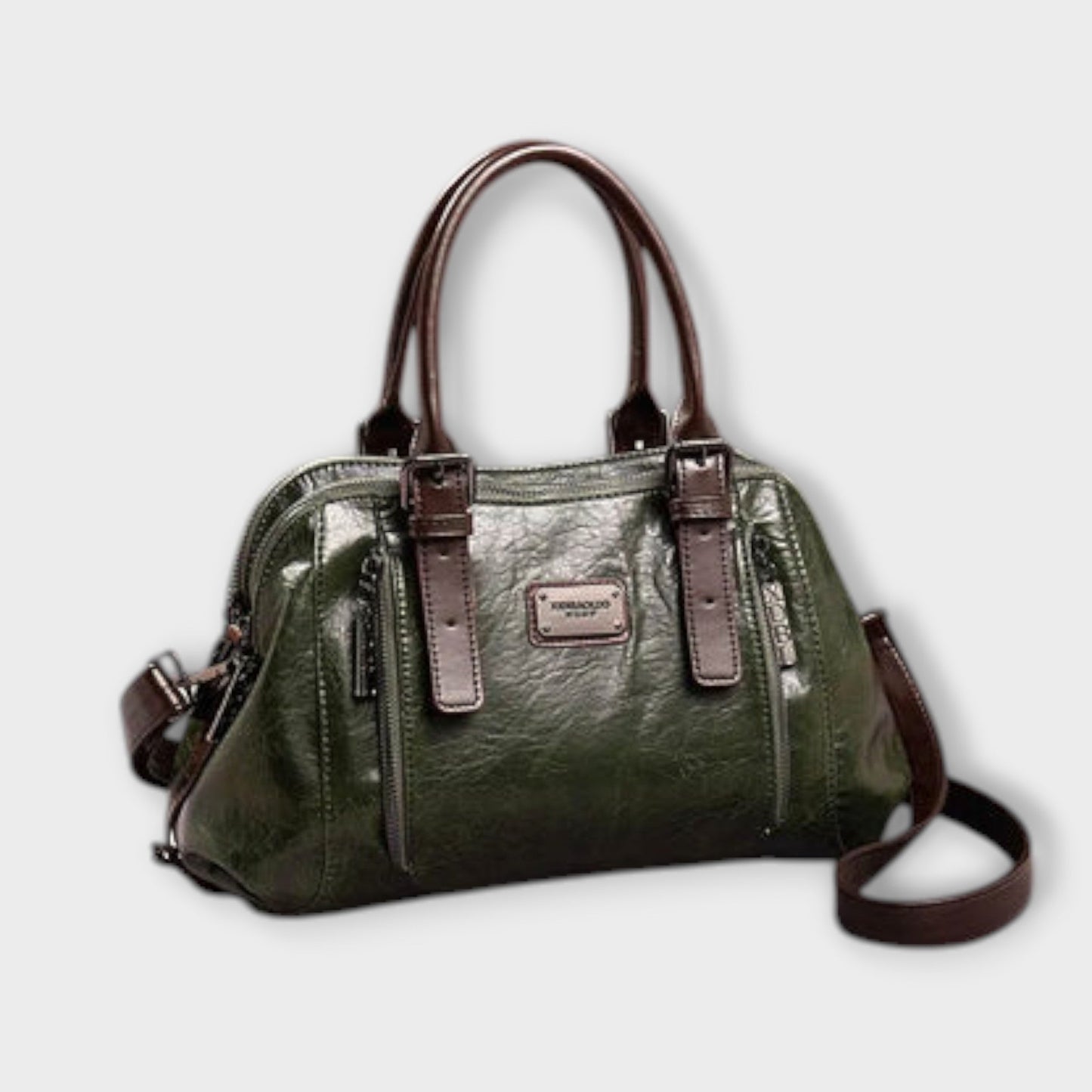 Bolso Estructurado Mujer de Cuero Pulido Diario