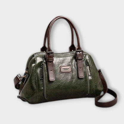Bolso Estructurado Mujer de Cuero Pulido Diario