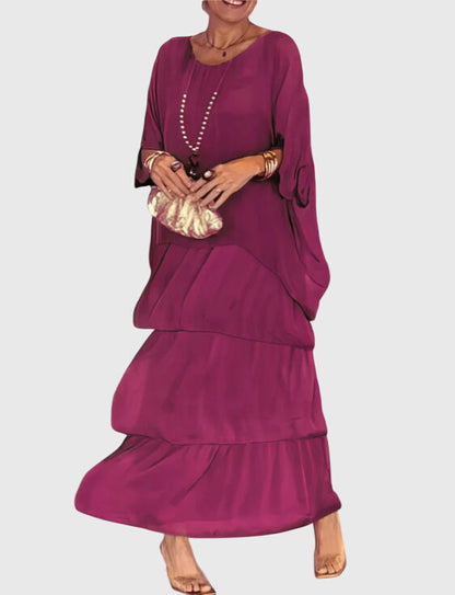 Vestido maxi mujer fluido falda amplia ligero verano