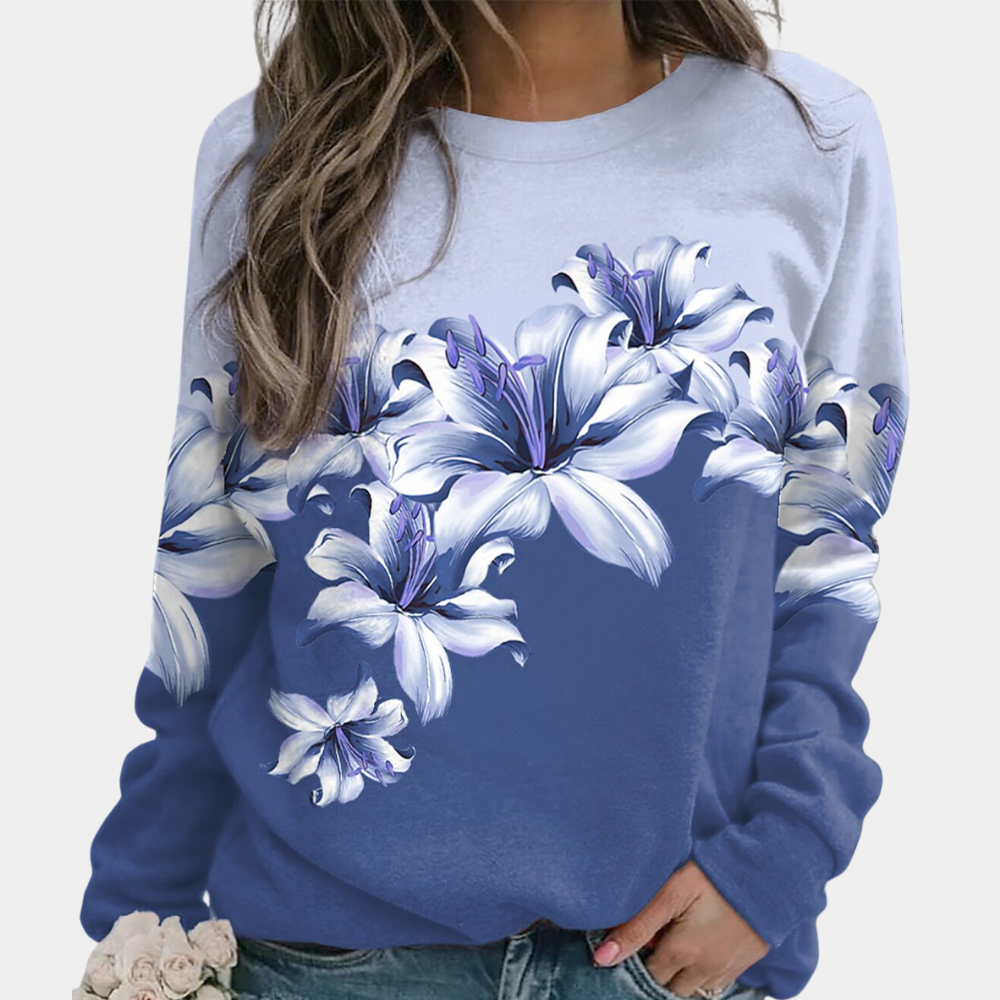 Sudadera mujer de Algodón Estampado Floral Ajuste Regular - Mavetta