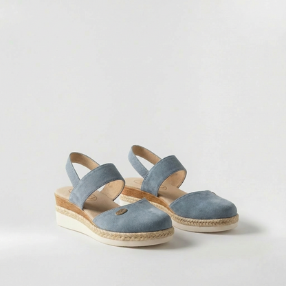 Sandalias Plataforma Mujer de Lino Estilo Alpargata Cuña