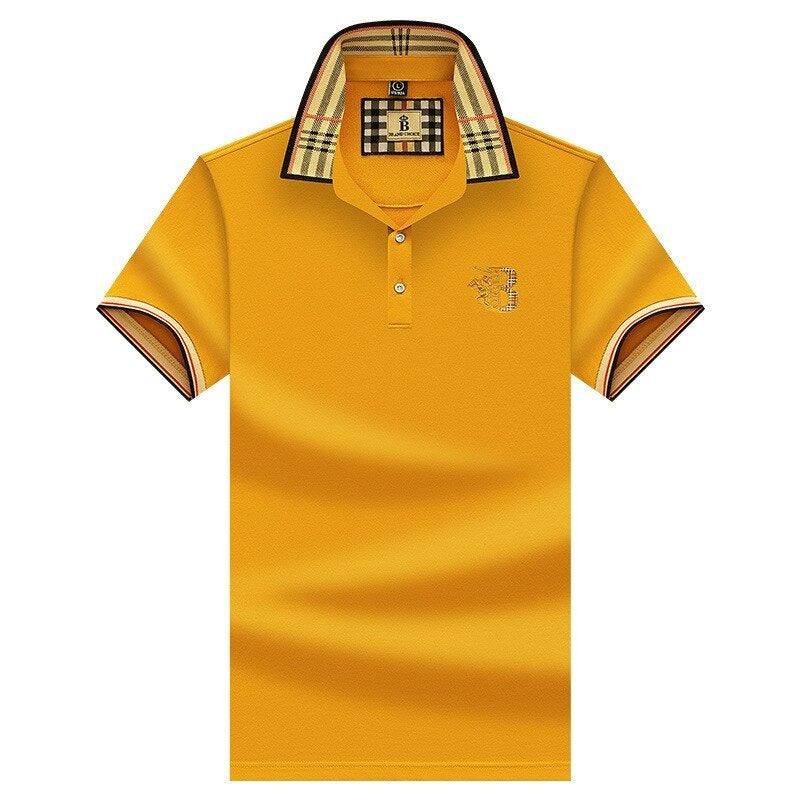 Polo Hombre Algodón Cuello Contraste Estilo Informal