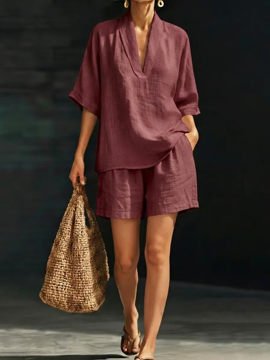 Conjunto Mujer Algodón Dos Piezas Ajuste Cómodo