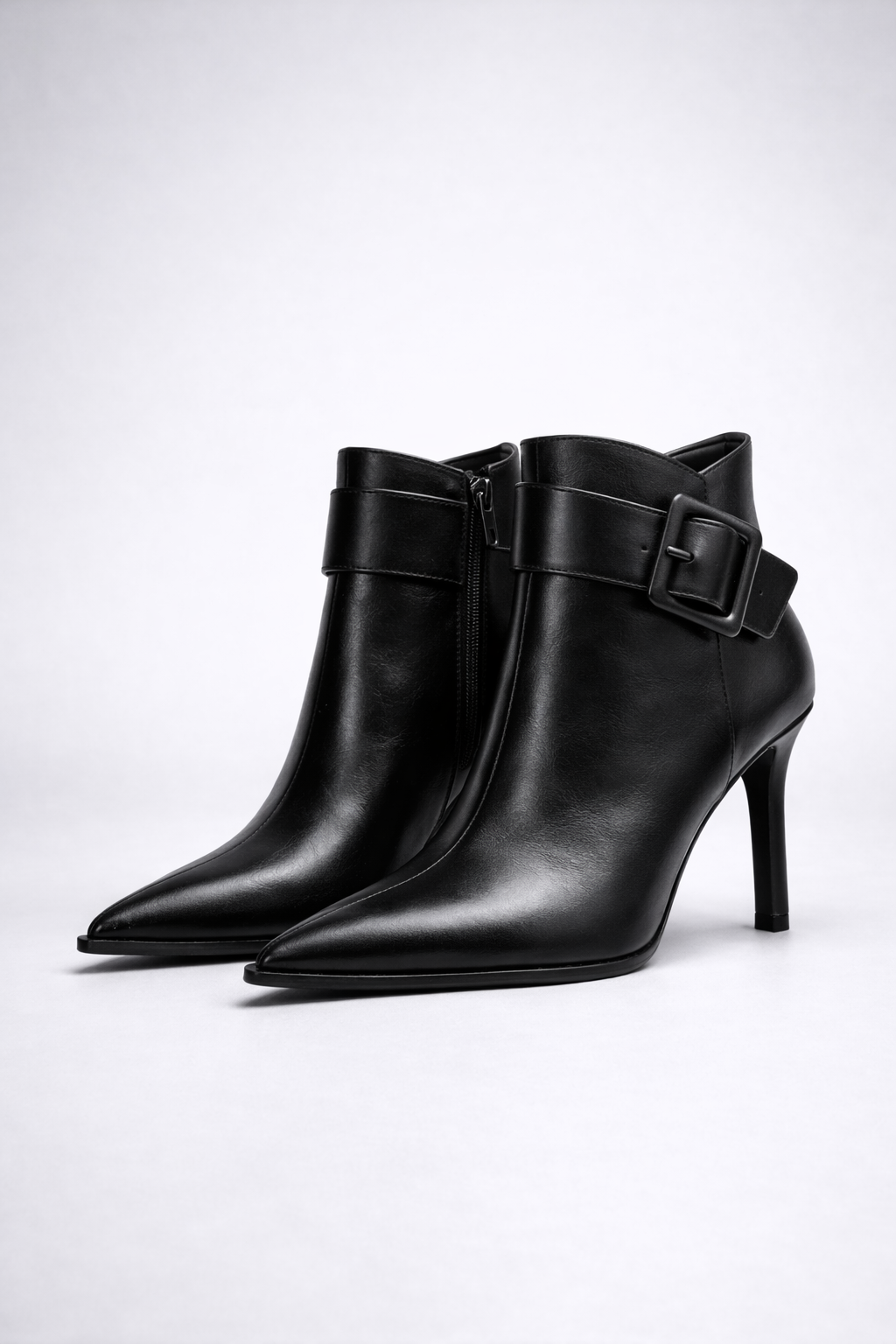 Botines Mujer Tacón Hebilla Oversize Ajuste Comodo