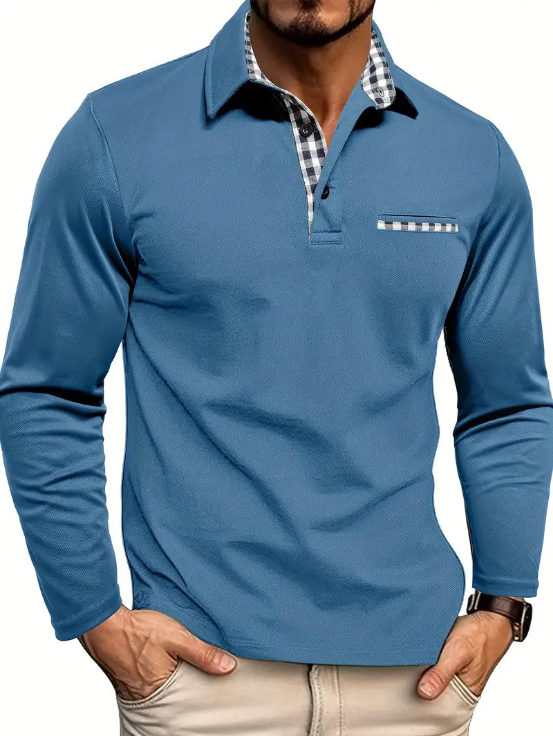 Polo hombre Manga larga Ajuste clásico